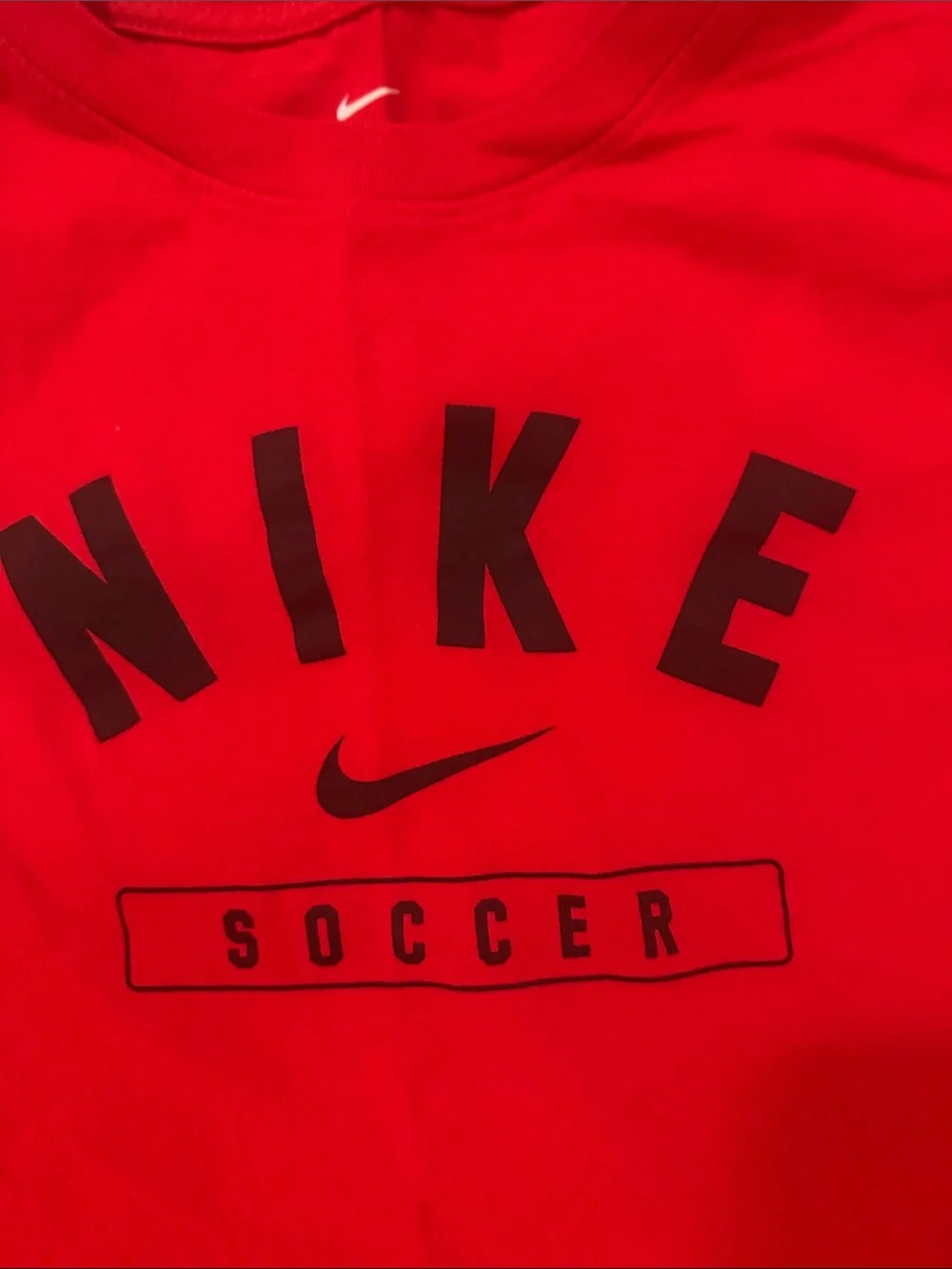 Nike Kids Short Sleeve Soccer Tee Duo in Red and Gray size L